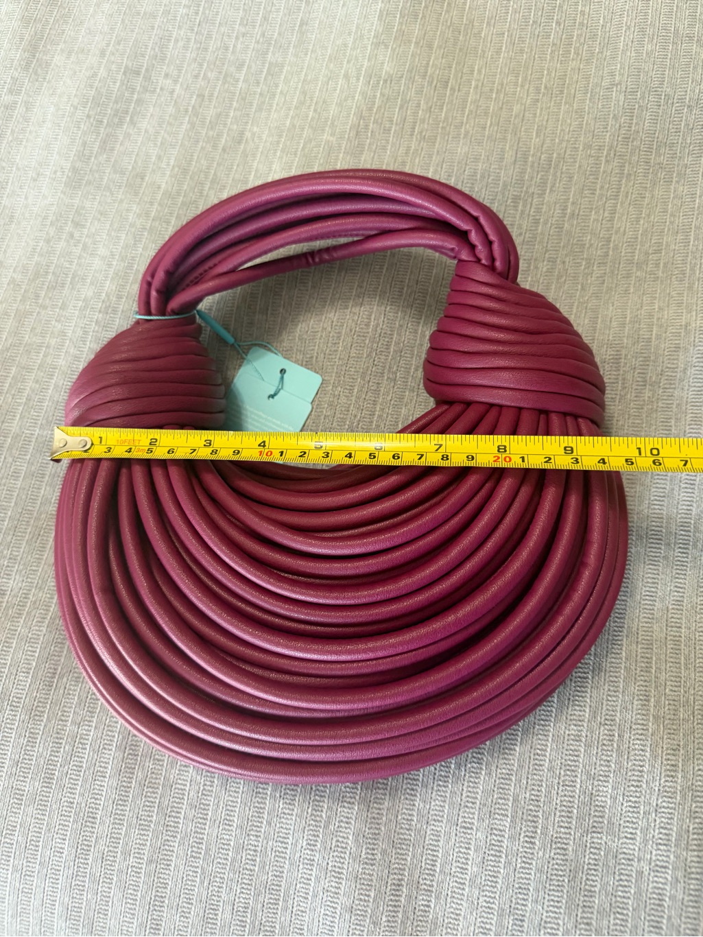 Sculpted Knot-Detail Shoulder Bag In Deep Plum New — image 7 of 8
